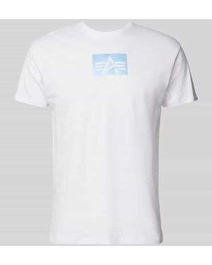 Alpha Industries T-Shirt Mit Label-Print - Weiß