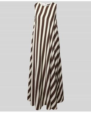 Windsor. Maxikleid aus Viskose-Mix mit Rundhalsausschnitt - Weiß