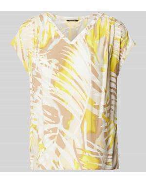Comma, Bluse Mit V-Ausschnitt - Gelb