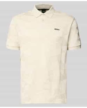 BOSS Regular Fit Poloshirt Model 'Pl_Network Jq Pirax' - Naturel