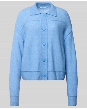 Opus Strickjacke mit Woll-Anteil Modell 'Daneke' - Blau