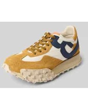 Barracuda Sneakers Van Mix Van Leer En Textiel Met Geprofileerde Zool - Metallic