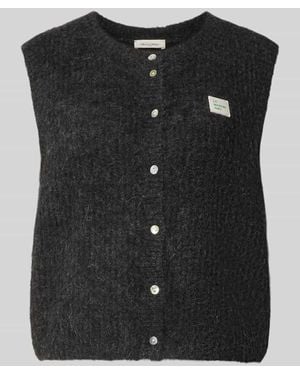 American Vintage Regular Fit Weste mit Alpaka-Leinen-Anteil Modell 'EAST' - Schwarz