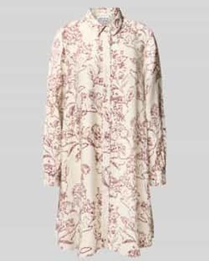 JAKE*S STUDIO WOMAN Knielange Overhemdjurk Met Doorknoopsluiting - Naturel