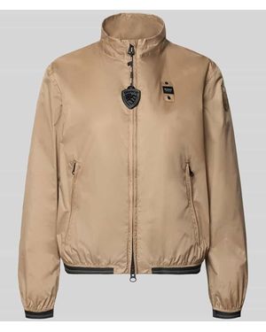 Blauer Usa Jacke mit Zweiwege-Reißverschluss Modell 'ANNABEL' - Natur