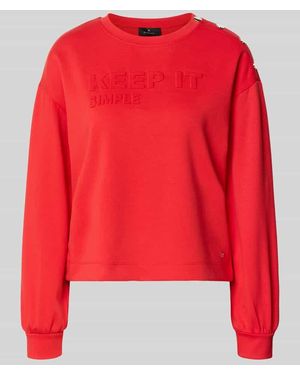 Monari Sweatshirt mit Viskose-Anteil - Rot