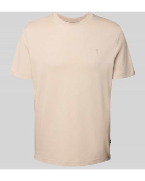 Joop! T-Shirt mit Rundhalsausschnitt und Stitching - Natur