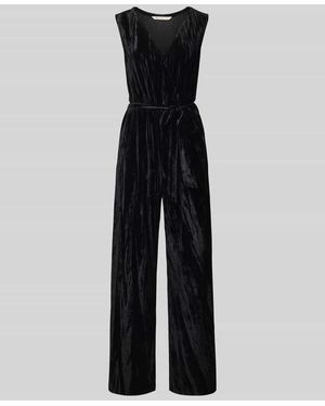 Tom Tailor Regular Fit Jumpsuit aus Samt - Schwarz