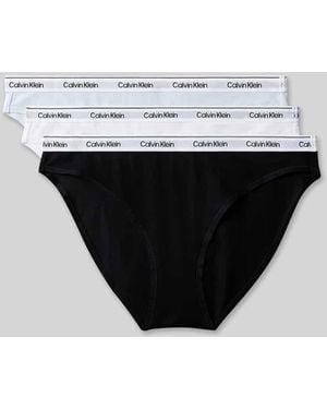 Calvin Klein Slip aus Baumwoll-Mix im 3er-Pack - Schwarz