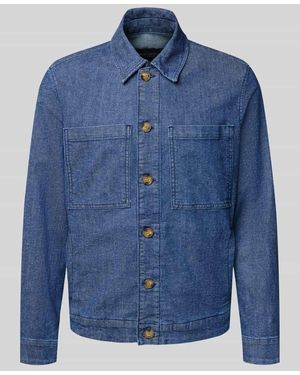 Marc O' Polo Regular Fit Jeansjacke aus Baumwoll-Mix - Blau