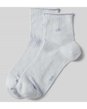Calvin Klein Socken Mit Label-Detail Im 2Er-Pack - Weiß