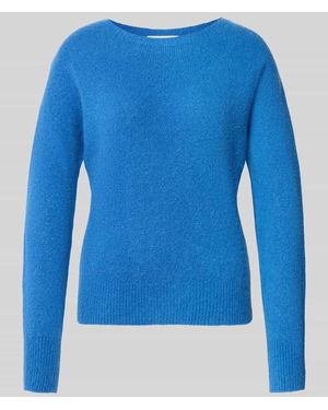Rich & Royal Regular Fit Longsleeve mit Alpaka-Anteil - Blau
