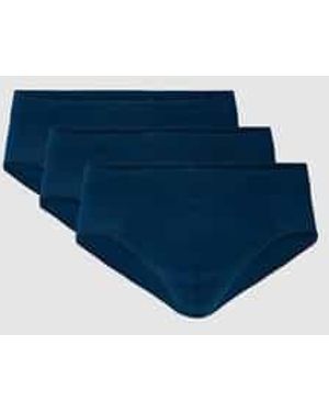 Schiesser Slip Met Elastische Band, Model 'Supermini' - Blauw