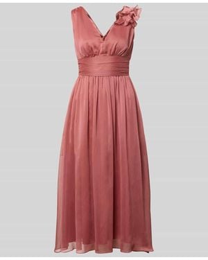 Swing Cocktailkleid mit Volants - Rot
