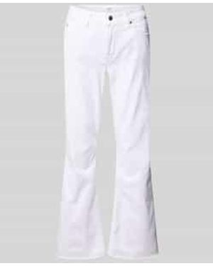 Cambio Flared Fit Jeans Van Katoenmix Model 'Francesca' - Wit