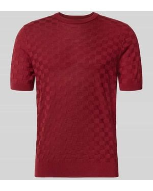 Antony Morato Strickshirt mit Struktur-Muster - Rot