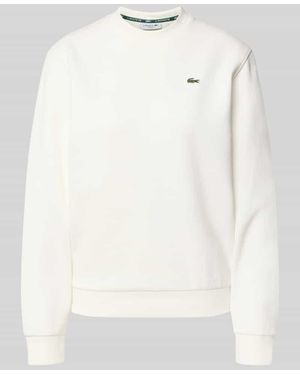 Lacoste Relaxed Fit Sweatshirt aus Baumwoll-Mix - Natur