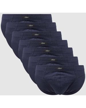 S.oliver Slip Aus Baumwolle Im 7Er-Pack - Blau