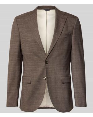 Mcneal Slim Fit 2-Knopf-Sakko mit Pattentaschen - Braun