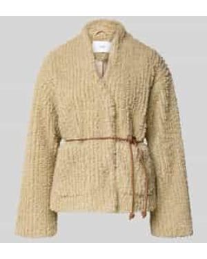 Y.A.S Teddy- & Faux Fur Jassen - Naturel