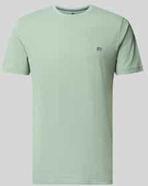Christian Berg Men T-Shirt Van Katoen Met Ronde Hals - Groen