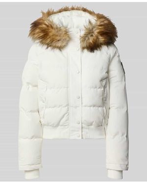 Superdry Steppjacke mit Kapuze und Kunstfell Modell 'EVEREST BOMBER' - Natur