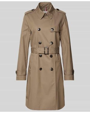 Tommy Hilfiger Mantel mit Taillengürtel - Natur