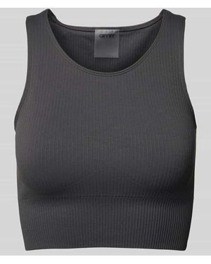 Aim'n Crop Top Mit Rundhalsausschnitt - Grau