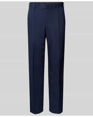 Forét Regular Fit Stoffhose mit Bundhalten Modell 'Writer' - Blau