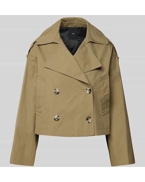 Mango Trenchcoat mit Leistentaschen Modell 'LIPA' - Grün