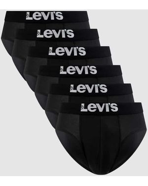 Levi's Slip Mit Stretch-Anteil Im 6Er-Pack - Schwarz