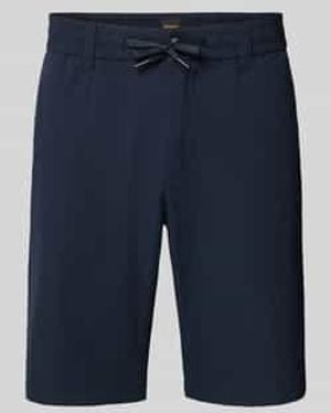 BOSS Tapered Fit Bermuda Met Trekkoord Model 'Chino' - Blauw