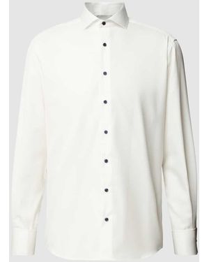 Eterna Regular Fit Businesshemd Aus Twill - Weiß