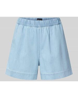 Pieces Loose Fit Jeansshorts Baumwoll-Mix Modell 'TULA' - Blau