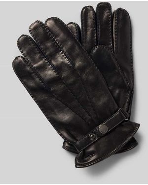 Hestra Handschuhe aus echtem Leder Modell 'Jake' - Schwarz