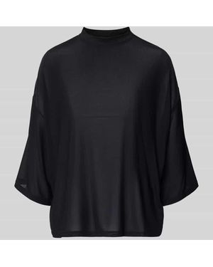 Karo Kauer Oversized Longsleeve mit 3/4-Ärmel - Blau