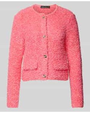 Marc Cain Gebreid Jack Met Structuurmotief - Roze