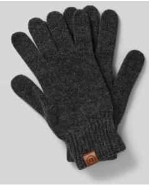 Bugatti Handschoenen Van Een Mix Van Katoen En Viscose Met Kasjmier, Model 'Solid' - Zwart