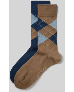 Camano Socken mit elastischem Rippenbündchen im 2er-Pack - Blau