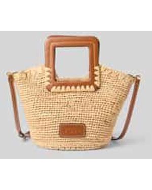 STAUD Handtas Met Draagbanden, Model 'Shirley Raffia' - Naturel