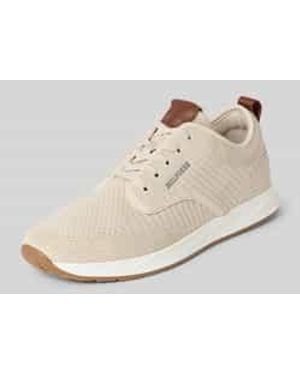 Tommy Hilfiger Lage Sneakers Met Label - Naturel