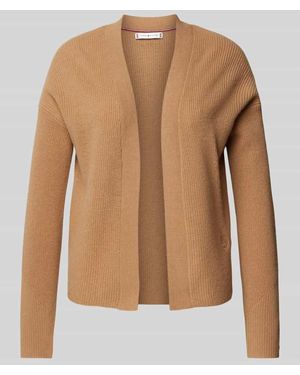 Tommy Hilfiger Cardigan Mit Geripptem Abschluss - Braun