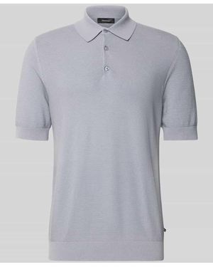 Matíníque Slim Fit Poloshirt aus Baumwoll-Mix in Strick-Optik - Grau