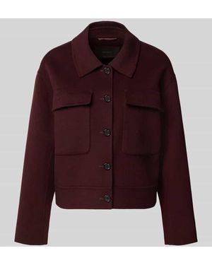 Windsor. Jacke aus Schurwolle mit Brusttaschen - Rot
