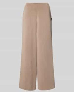 Guess Wide Leg Stoffen Broek Met Labelapplicatie, Model 'Olympe' - Naturel
