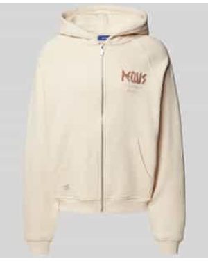 Pequs Sweatjack Met Labelprint - Naturel