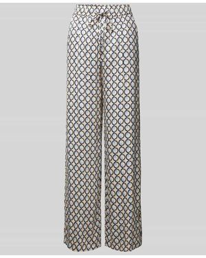 ROSNER Wide Leg Stoffhose mit elastischem Bund Modell 'Mara' - Weiß