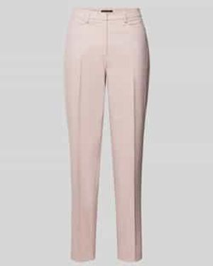 MORE&MORE Regular Fit Stoffen Broek Met Structuurmotief - Roze