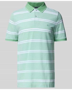 Fynch-Hatton Regular Fit Poloshirt mit Label-Stitching - Grün