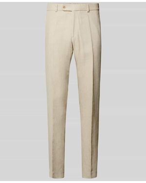 Carl Gross Slim Fit Leinenhose mit Woll- und Viskose-Anteil Modell 'Shiver' - Natur